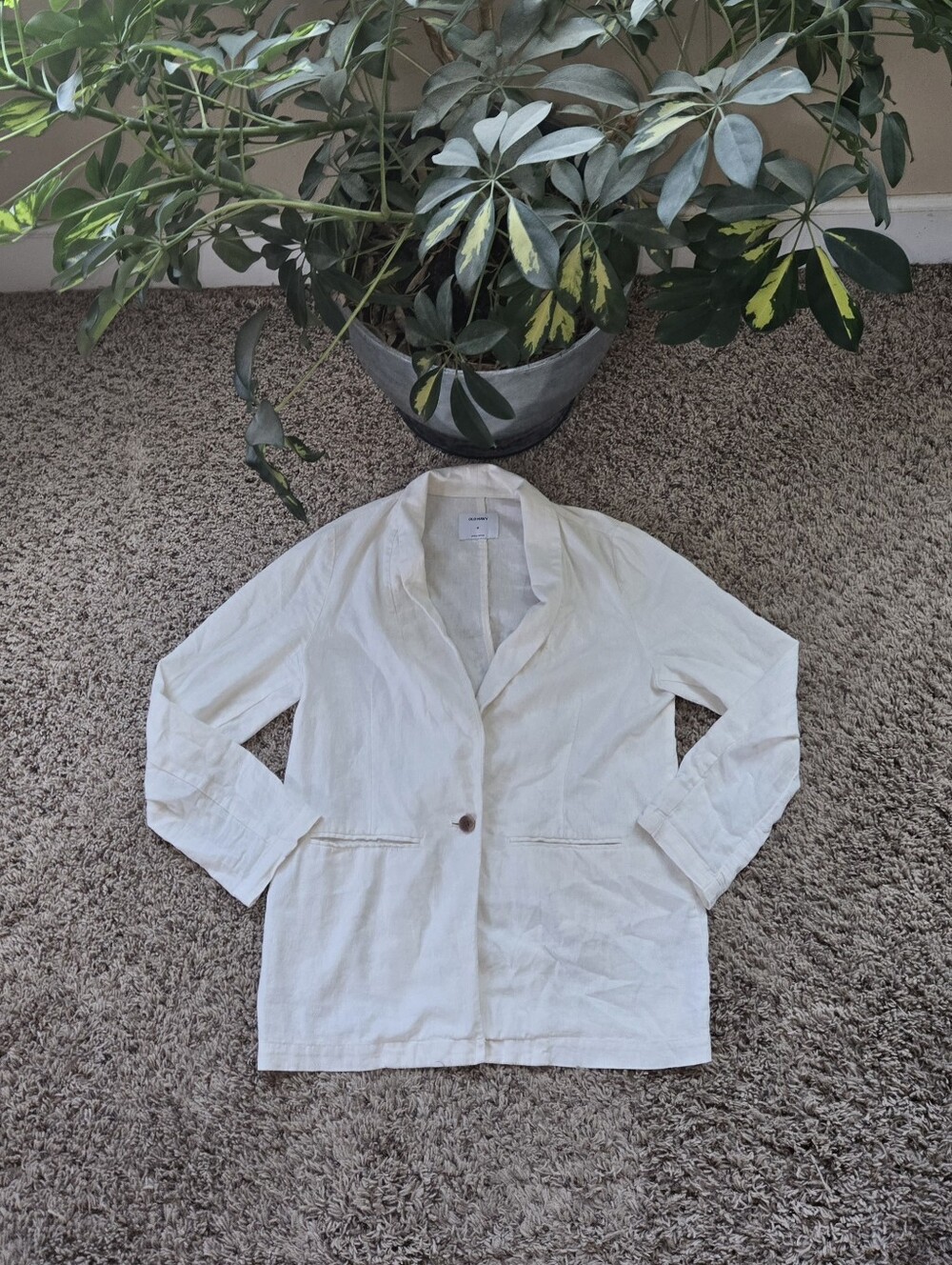 Old Navy Linen Blend Blazer Wmns Sz Med